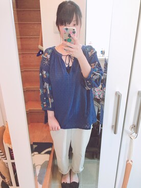 「marble sud（マーブルシュッド）のアイテム（トップス）」を使った、hihihiさん（レディース・153cm）の春コーディネート