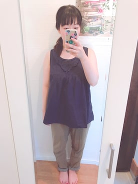 「conges payes ADIEU TRISTESSE（コンジェ ペイエ アデュートリステス）のアイテム」を使った、hihihiさん（レディース・153cm）の夏コーディネート