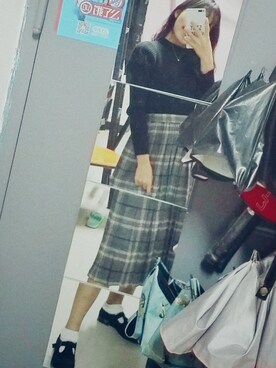 「ATMOSPHERE（アトモスフィア）のアイテム」を使った、懒懒懒懒盐菌さん（レディース・157cm）の冬コーディネート