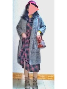 「WINTER STYLE」｜「アイテム（ダッフルコート）」を使った、懒懒懒懒盐菌さん（レディース・157cm）の冬コーディネート