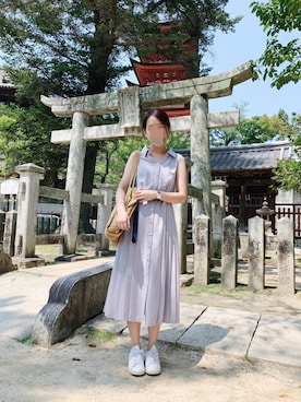 「嚴島神社」｜Amber さん（レディース・160cm）の夏コーディネート