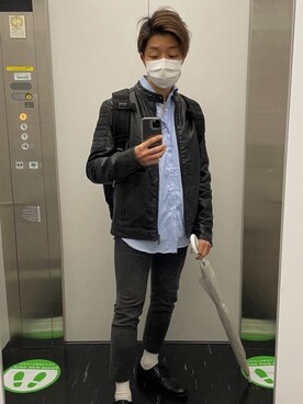 ライダースジャケットを使った Zara のメンズ人気ファッションコーディネート Wear