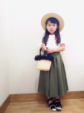 「5歳」｜「アイテム（チュニック）」を使った、choco★さん（キッズ・110cm）の春コーディネート