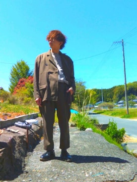 「WYM LIDNM（ウィム バイ リドム）のアイテム（その他トップス）」を使った、翔さん（メンズ・170cm）の春コーディネート