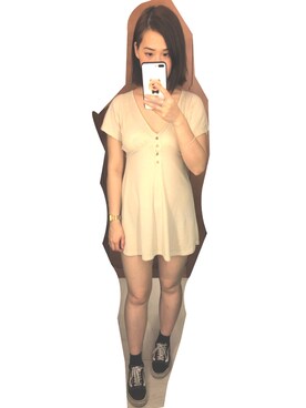 「PULL&BEAR（プルアンドベア）のアイテム（スカート）」を使った、ChauChauさん（レディース・160cm）の春コーディネート