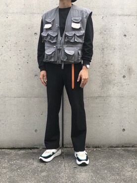 「Lui's（ルイス）のナローベルト（ベルト）」を使った、yamadaさん（メンズ・170cm）の秋コーディネート