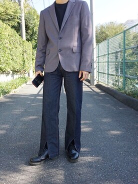 「Dr. Martens（ドクターマーチン）のDr.Martens / ドクターマーチン 1461 3EYE GIBSON SHOE 3ホール ギブソン シューズ ブーツ（ブーツ）」を使った、yamadaさん（メンズ・170cm）の秋コーディネート