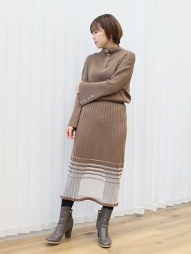 「DRWCYS（ドロシーズ）のアイテム（ワンピース/ドレス）」を使った、YUMIさん（レディース・150cm）の冬コーディネート