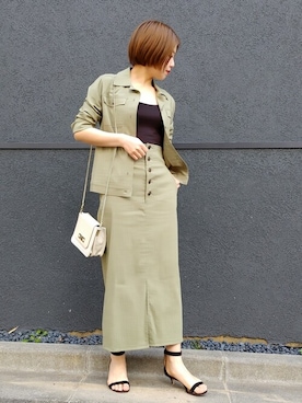 「DRWCYS（ドロシーズ）のアイテム（スカート）」を使った、YUMIさん（レディース・150cm）の春コーディネート