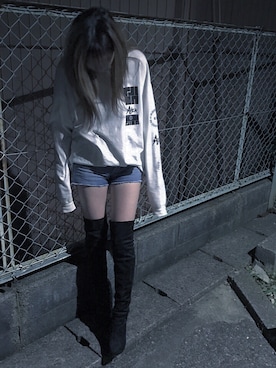「M.Y.O.B（エム.ワイ.オー.ビー）のアイテム（トップス）」を使った、FUMIさん（レディース・163cm）の秋コーディネート