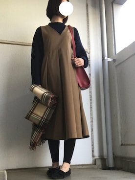 「クルマ移動スタイル」｜y.0316さん（レディース・163cm）の冬コーディネート