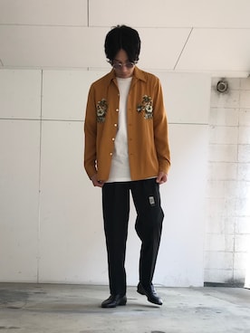 「mythography（ミソグラフィー）のアイテム」を使った、Y.chiyoさん（メンズ・180cm）の春コーディネート