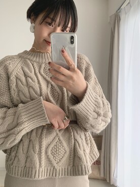 「アイテム（ピアス（両耳用））」を使った、sakiさん（レディース・156cm・20代）の冬コーディネート