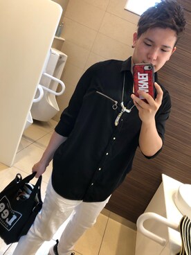 「Lee（リー）のアイテム（ショルダーバッグ、ブラック系）」を使った、🌸A&M🌸さん（メンズ・165cm）の秋コーディネート