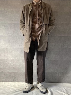 「アイテム（レッグウェア、グリーン系）」を使った、masa.mさん（メンズ・180cm）の秋コーディネート