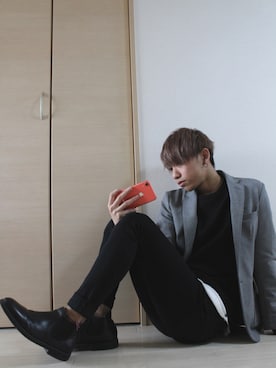 「WEGO（ウィゴー）のWEGO/スラブワッフルラウンドロングタンクトップ（タンクトップ）」を使った、śhuさん（メンズ・173cm）の春コーディネート