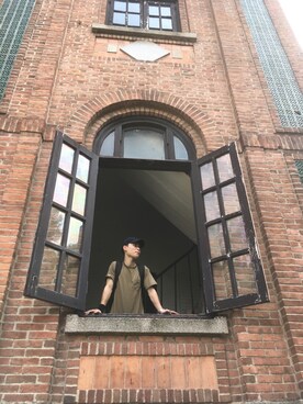 「アイテム（サンバイザー、その他）」を使った、Dahooooさん（メンズ・173cm）の夏コーディネート