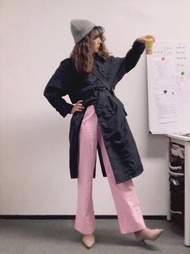 「URBAN RESEARCH（アーバンリサーチ）のアイテム（トレンチコート）」を使った、MollyHaiさん（レディース・168cm）の秋コーディネート