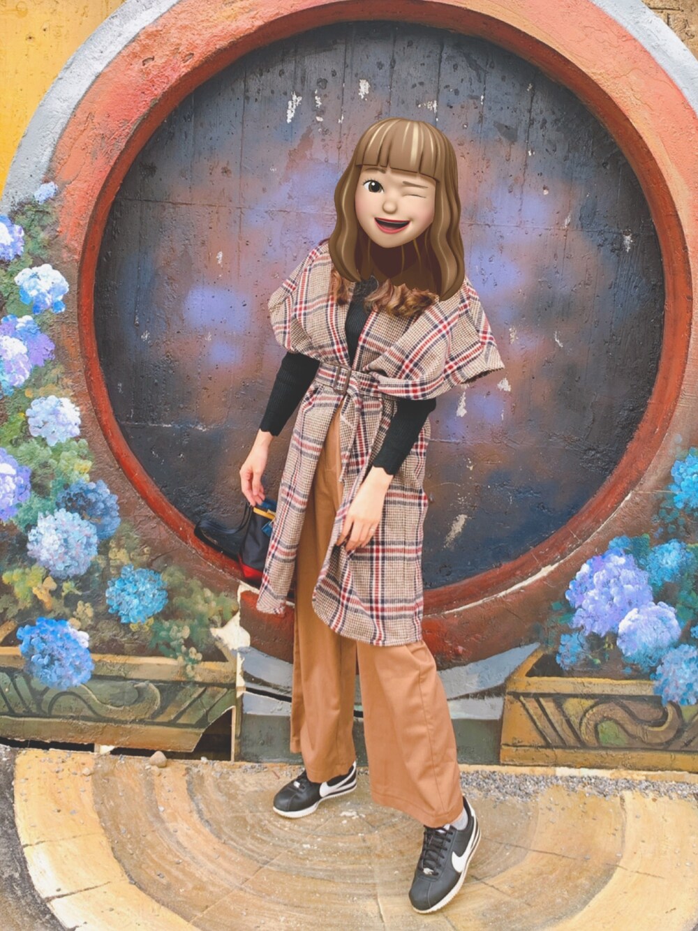 「ootd」｜「Majorieのアイテム（ポンチョ、その他）」を使った、Doublecさん（レディース・164cm）の春コーディネートの1枚目の写真