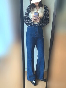 「STYLENANDA（スタイルナンダ）のアイテム（デニムパンツ）」を使った、sankoro..さん（レディース・172cm）の夏コーディネート