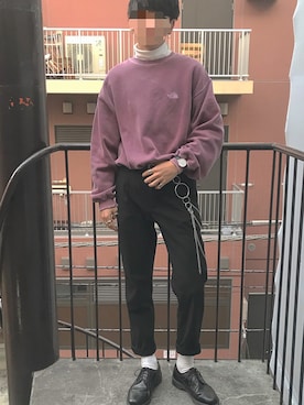 「アイテム（チャーム）」を使った、すずきさん（メンズ・177cm）の冬コーディネート