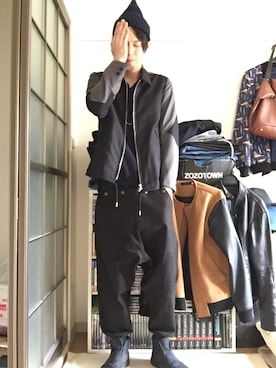 「アイテム（ブルゾン）」を使った、Y-sukeさん（メンズ・173cm・20代）の冬コーディネート