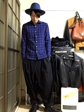「ONE DAY KMC （ワンデイケーエムシー）のアイテム（スニーカー）」を使った、Y-sukeさん（メンズ・173cm）の春コーディネート