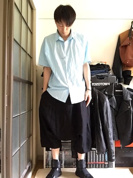 「ONE DAY KMC （ワンデイケーエムシー）のアイテム（スニーカー）」を使った、Y-sukeさん（メンズ・173cm）の夏コーディネート