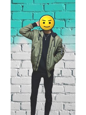 「H&M DIVIDED（エイチアンドエム　ディヴァイデッド）のアイテム（ジャケット/アウター）」を使った、tkhtさん（メンズ・173cm）の春コーディネート