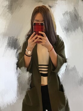 「CANDIES（キャンディーズ）のアイテム」を使った、卉子酱_さん（レディース・173cm）の秋コーディネート