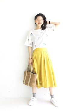 「haco!（ハコ）のアイテム」を使った、haco-on-acoさん（レディース・165cm）の夏コーディネート