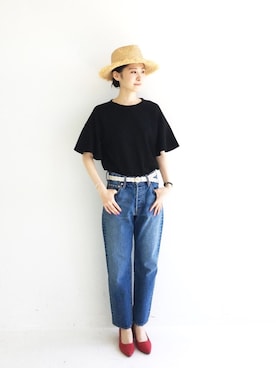 「haco!（ハコ）のアイテム」を使った、haco-on-acoさん（レディース・165cm）の夏コーディネート