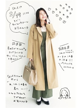 「haco!（ハコ）のアイテム（オールインワン・サロペット）」を使った、haco-on-acoさん（レディース・165cm）の冬コーディネート