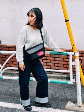 「アイテム（メッセンジャーバッグ）」を使った、Aya Tanakaさん（レディース・152cm・20代）の春コーディネート