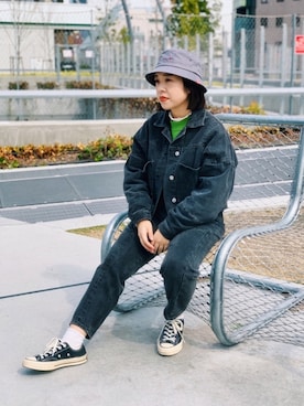 「UNIQLO（ユニクロ）のアイテム（スウェット）」を使った、Aya Tanakaさん（レディース・152cm）の春コーディネート