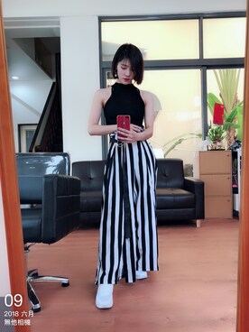 「NET（ネット）のアイテム（パンツ）」を使った、（Zoe）卓琳さん（レディース・163cm）の夏コーディネート