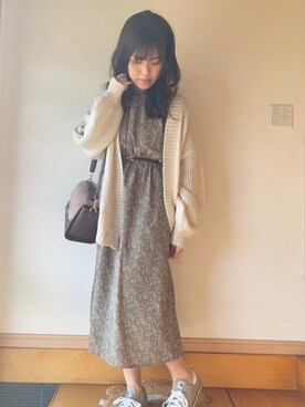 「お仕事スタイル」｜「アイテム（ワンピース/ドレス）」を使った、ゆかさん（レディース・164cm）の冬コーディネート