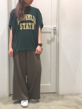 「rivet & surge（リベットアンドサージ）のアイテム」を使った、MARI(E)さん（レディース・158cm）の春コーディネート