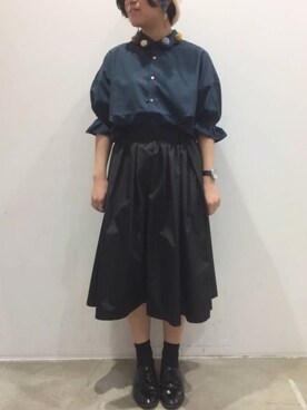 「rivet & surge（リベットアンドサージ）のアイテム」を使った、MARI(E)さん（レディース・158cm）の春コーディネート