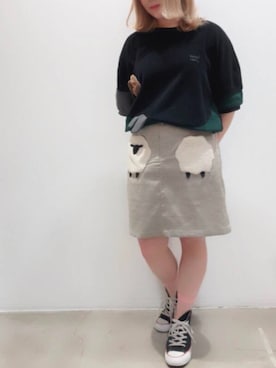 「rivet & surge（リベットアンドサージ）のアイテム」を使った、MARI(E)さん（レディース・158cm）の春コーディネート