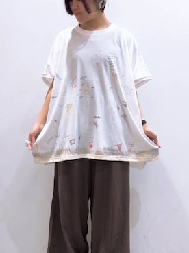 「rivet & surge（リベットアンドサージ）のアイテム」を使った、MARI(E)さん（レディース・158cm）の春コーディネート