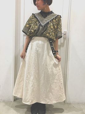 「rivet & surge（リベットアンドサージ）のアイテム」を使った、MARI(E)さん（レディース・158cm）の夏コーディネート