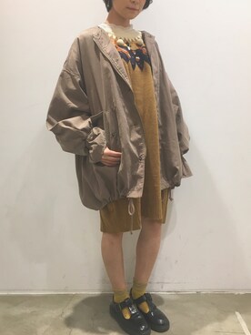 「rivet & surge（リベットアンドサージ）のアイテム（ジャケット/アウター）」を使った、MARI(E)さん（レディース・158cm）の秋コーディネート