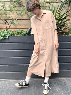 「rivet & surge（リベットアンドサージ）のアイテム」を使った、MARI(E)さん（レディース・158cm）の春コーディネート