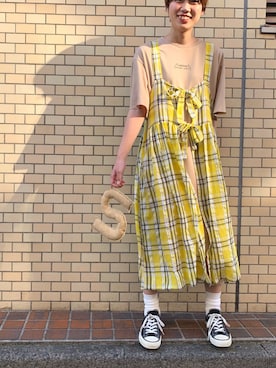 「rivet & surge（リベットアンドサージ）のアイテム」を使った、MARI(E)さん（レディース・158cm）の春コーディネート