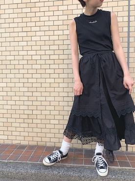 「rivet & surge（リベットアンドサージ）のアイテム」を使った、MARI(E)さん（レディース・158cm）の春コーディネート