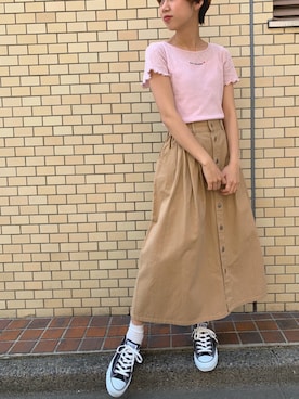 「rivet & surge（リベットアンドサージ）のアイテム」を使った、MARI(E)さん（レディース・158cm）の夏コーディネート