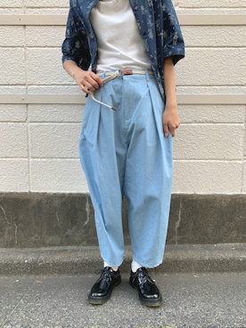 「rivet & surge（リベットアンドサージ）のアイテム」を使った、MARI(E)さん（レディース・158cm）の夏コーディネート