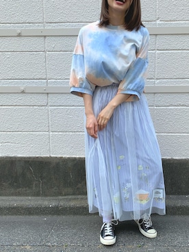 「rivet & surge（リベットアンドサージ）のアイテム」を使った、MARI(E)さん（レディース・157cm）の夏コーディネート