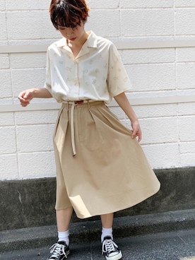 「rivet & surge（リベットアンドサージ）のアイテム」を使った、MARI(E)さん（レディース・158cm）の夏コーディネート